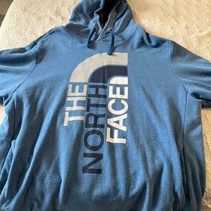Northface XXL blue hooded sweatshirt